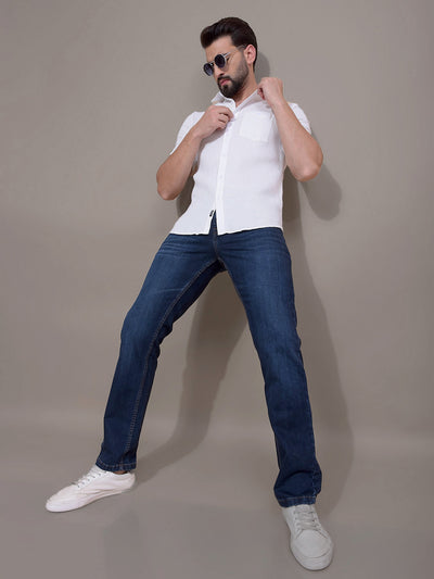 White 100% Cotton Shirt-Men Shirts-Crimsoune Club