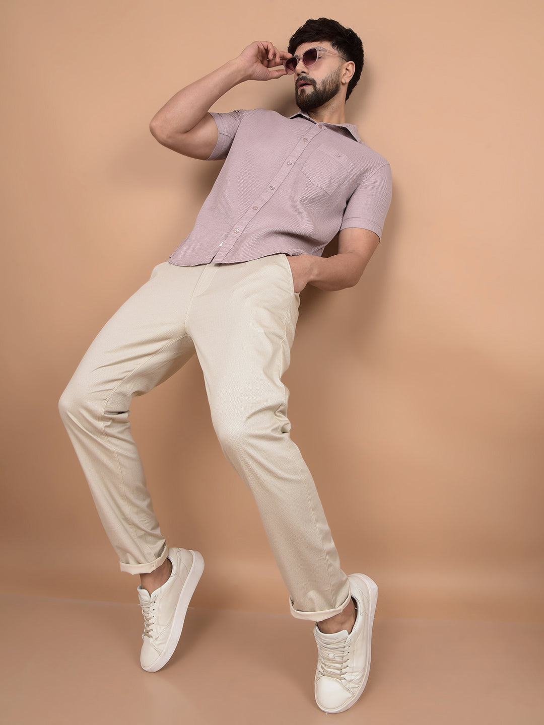 Purple 100% Cotton Shirt-Men Shirts-Crimsoune Club