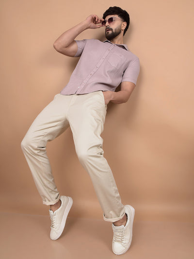 Purple 100% Cotton Shirt-Men Shirts-Crimsoune Club