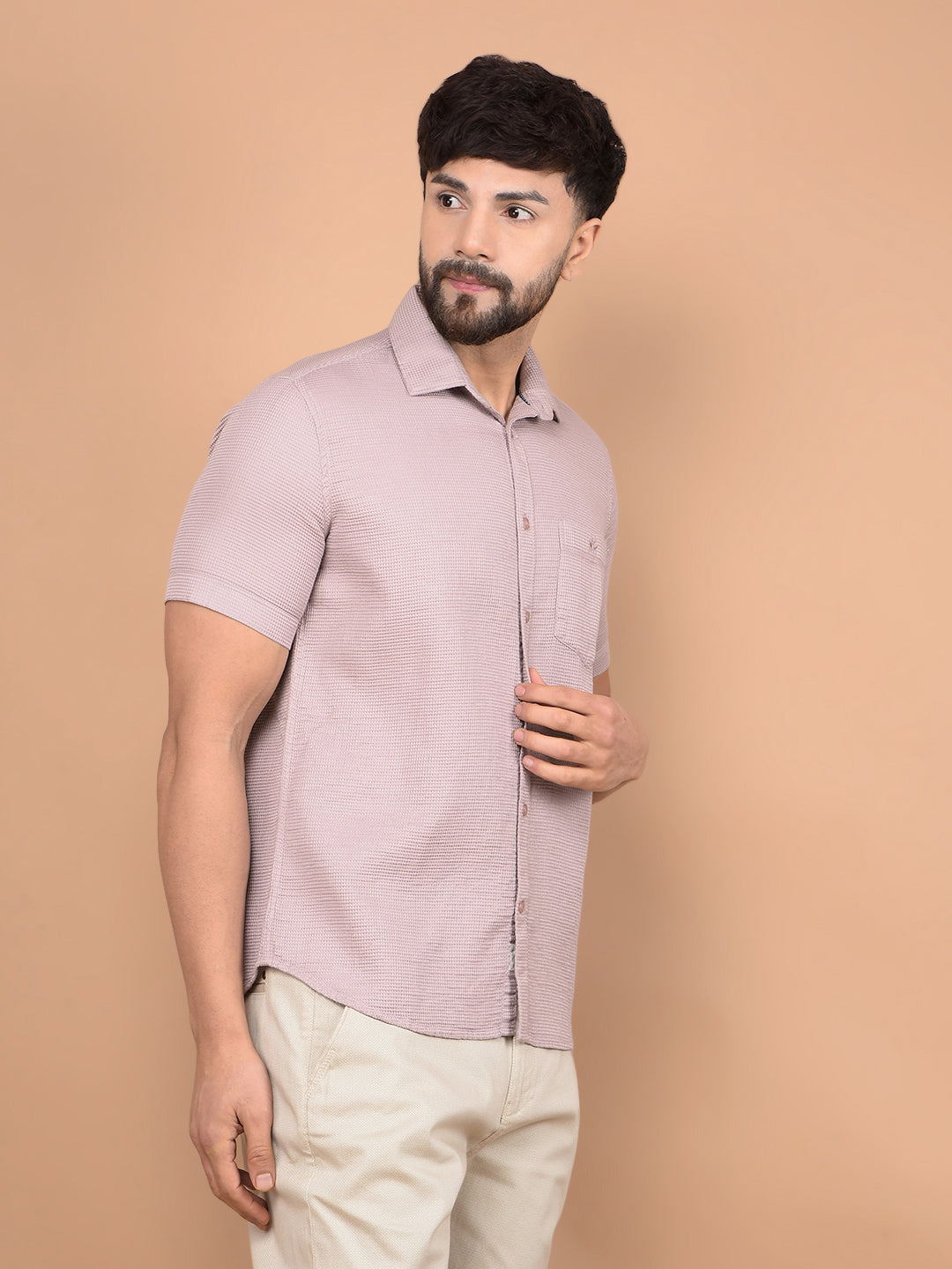 Purple 100% Cotton Shirt-Men Shirts-Crimsoune Club