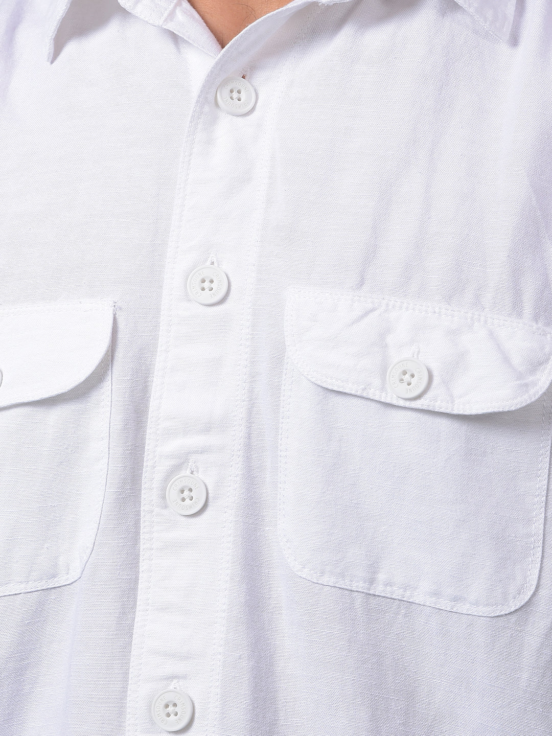 White Linen Shirt-Men Shirts-Crimsoune Club