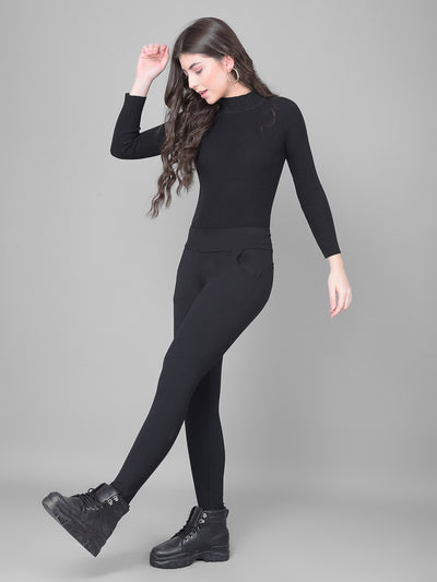 Black Skinny Trousers-Women Trousers-Crimsoune Club