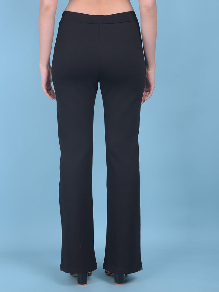 Black Skinny Treggings-Women Treggings-Crimsoune Club
