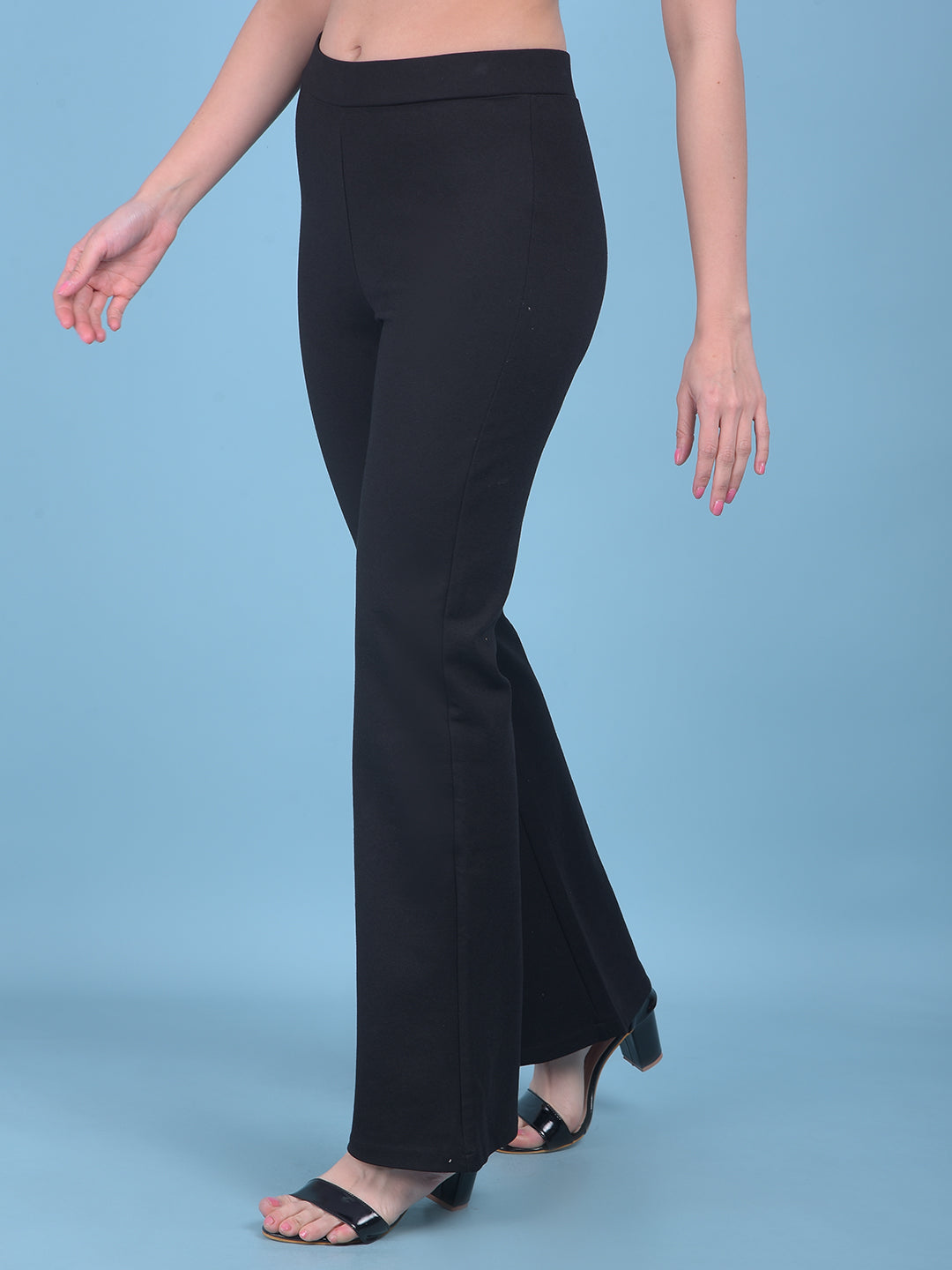 Black Skinny Treggings-Women Treggings-Crimsoune Club