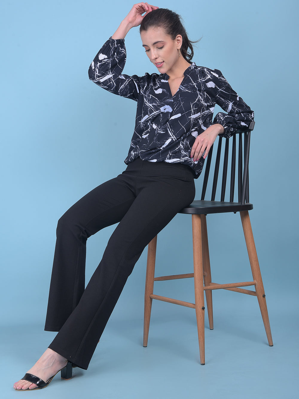 Black Skinny Treggings-Women Treggings-Crimsoune Club