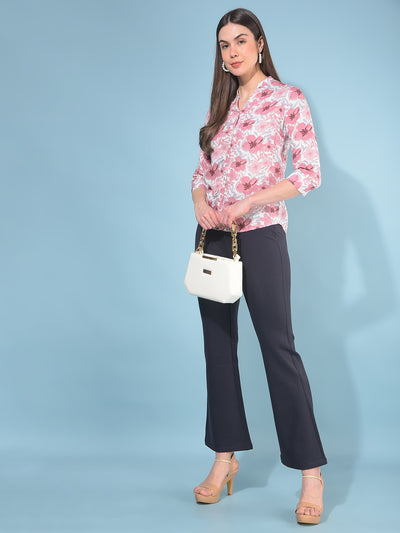 Navy Blue Bootcut Tregging-Women Tregging-Crimsoune Club