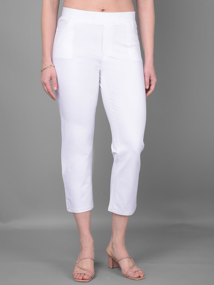 White Treggings-Women Jegging-Crimsoune Club