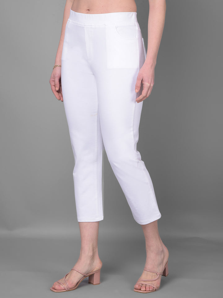 White Treggings-Women Jegging-Crimsoune Club