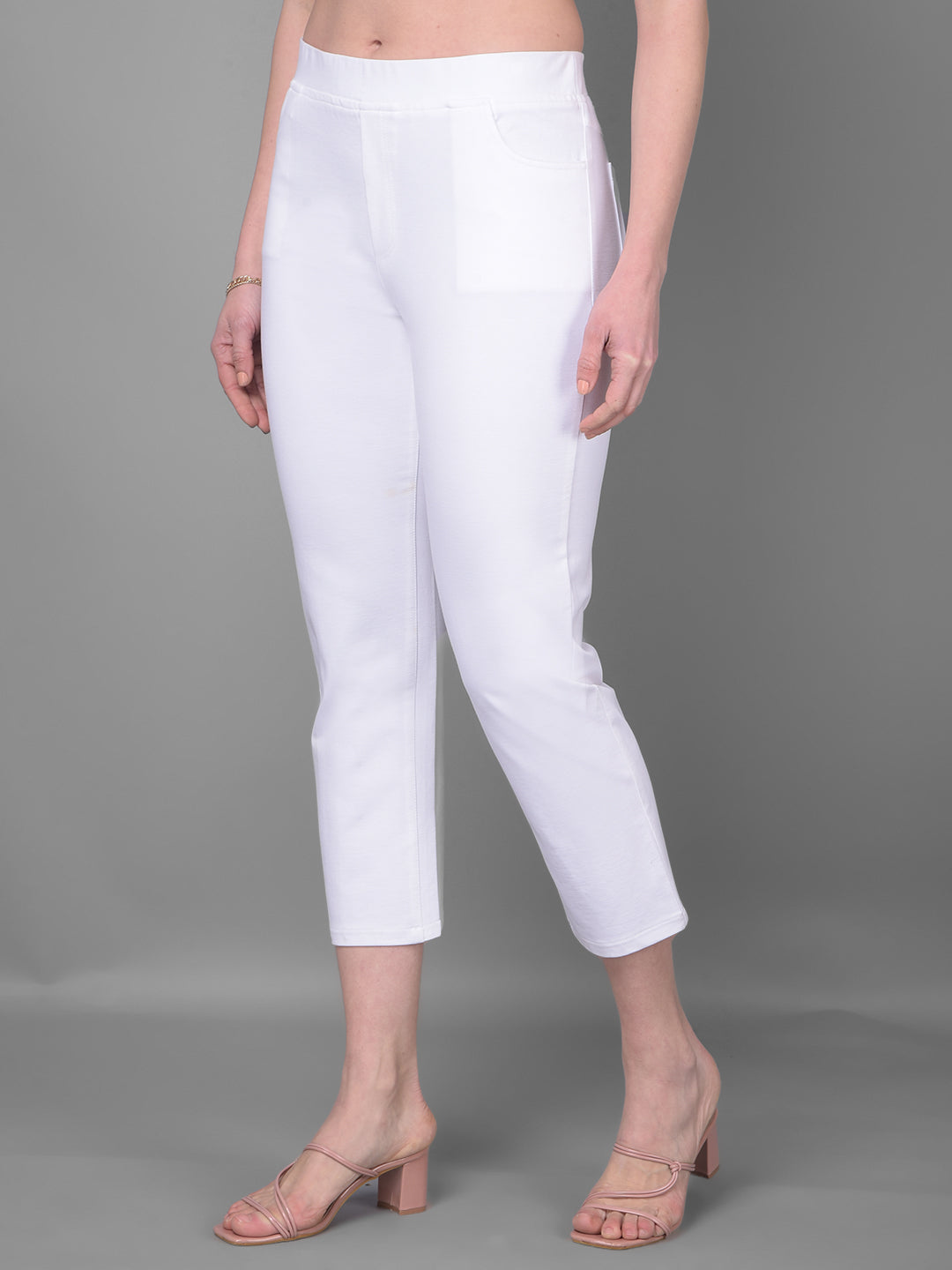 White Treggings-Women Jegging-Crimsoune Club