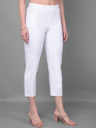 White Treggings-Women Jegging-Crimsoune Club