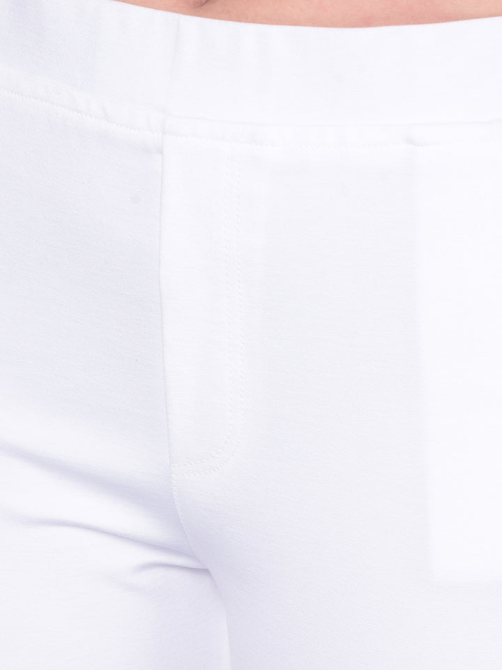 White Treggings-Women Jegging-Crimsoune Club