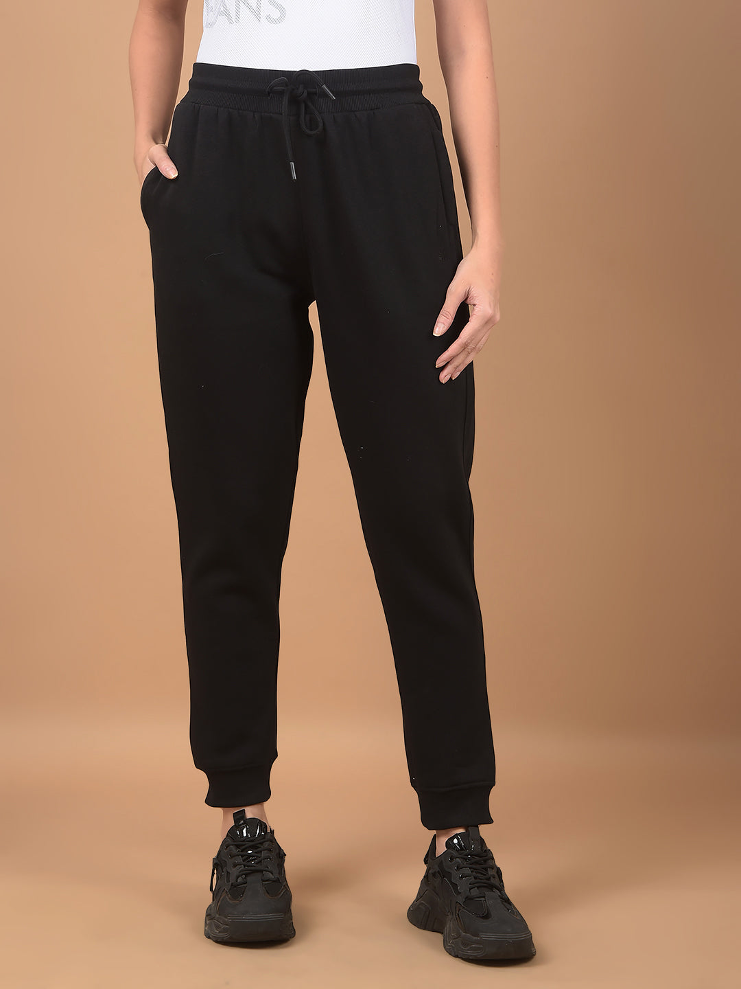 Black Joggers-Women Joggers-Crimsoune Club