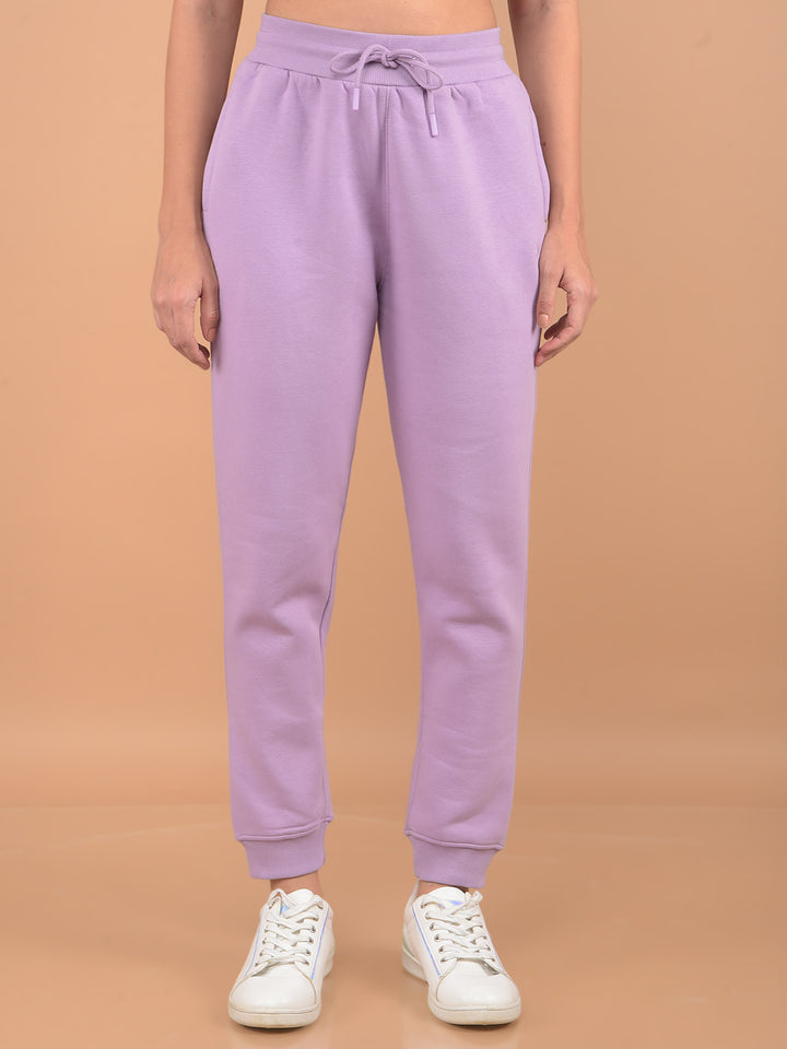 Purple Joggers-Women Trackpants-Crimsoune Club