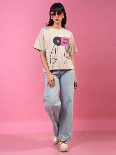 Blue Wide-Leg Jeans-Women Jeans-Crimsoune Club