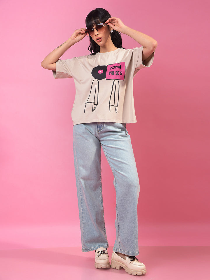 Blue Wide-Leg Jeans-Women Jeans-Crimsoune Club