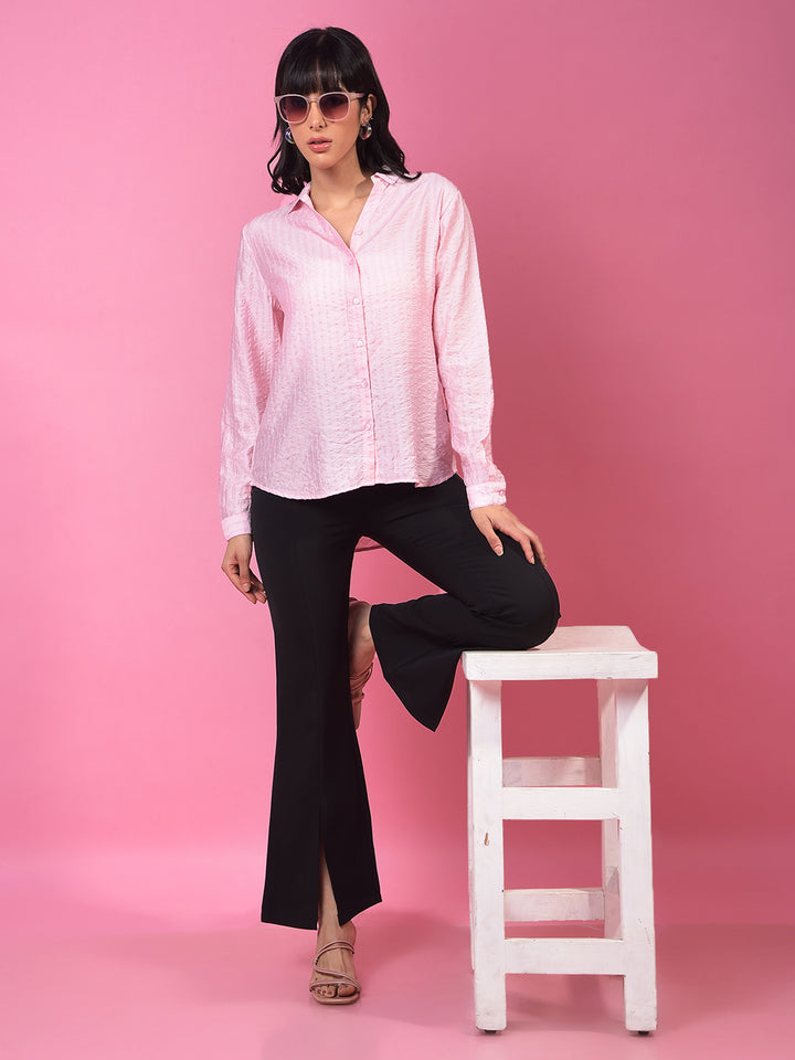Black Front-Slit Bootcut Trousers-Women Trousers-Crimsoune Club