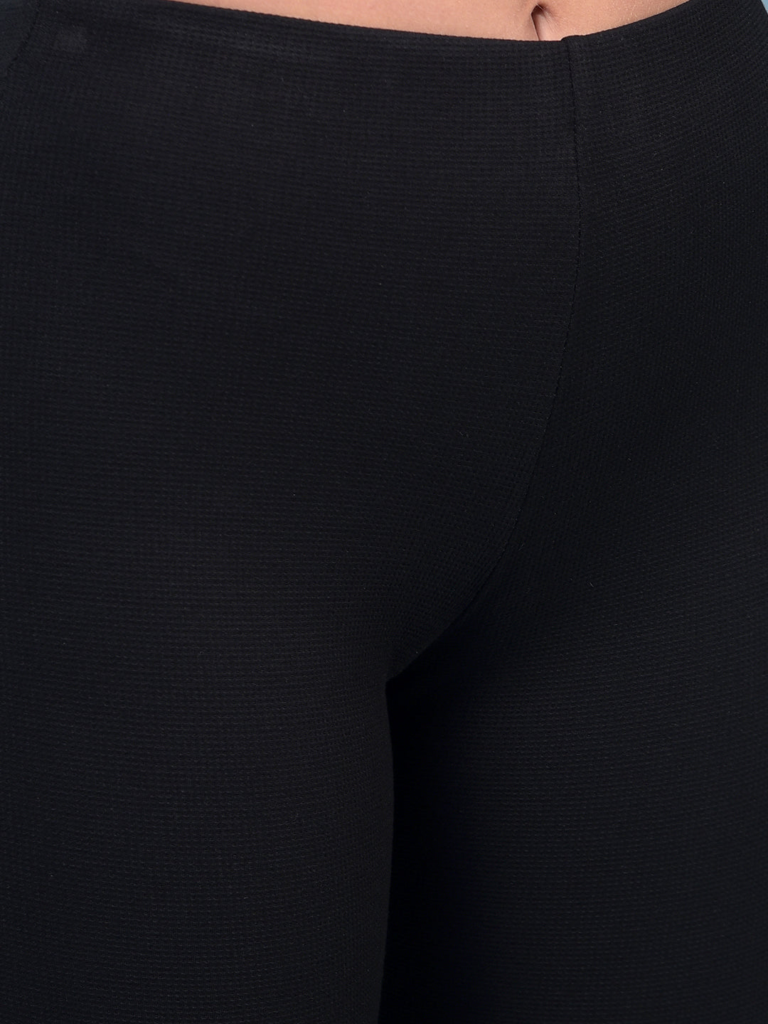 Women's Black Bootcut Jeggings-Women Jeggings-Crimsoune Club
