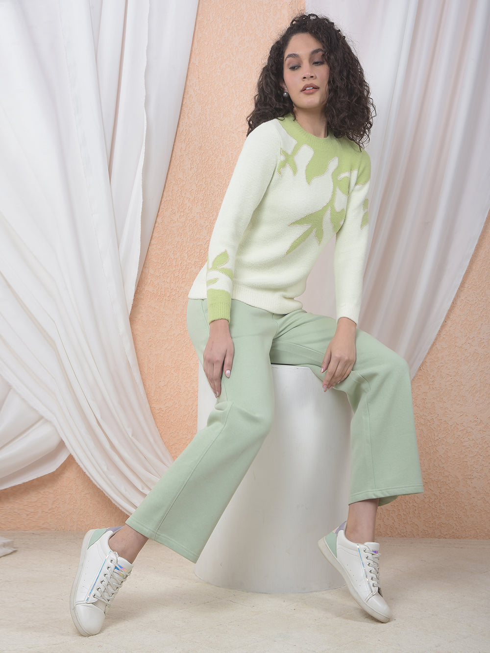 Breezy Green Slim Joggers-Women Joggers-Crimsoune Club