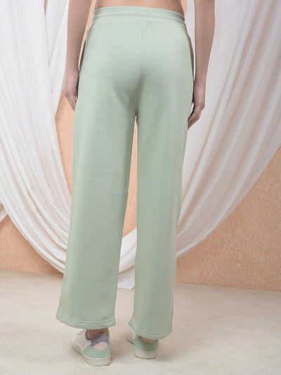 Breezy Green Slim Joggers-Women Joggers-Crimsoune Club