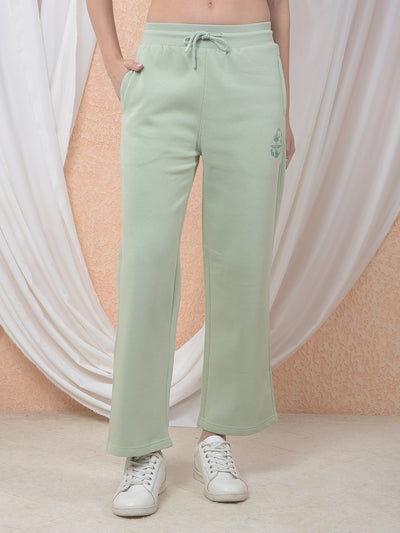 Breezy Green Slim Joggers-Women Joggers-Crimsoune Club