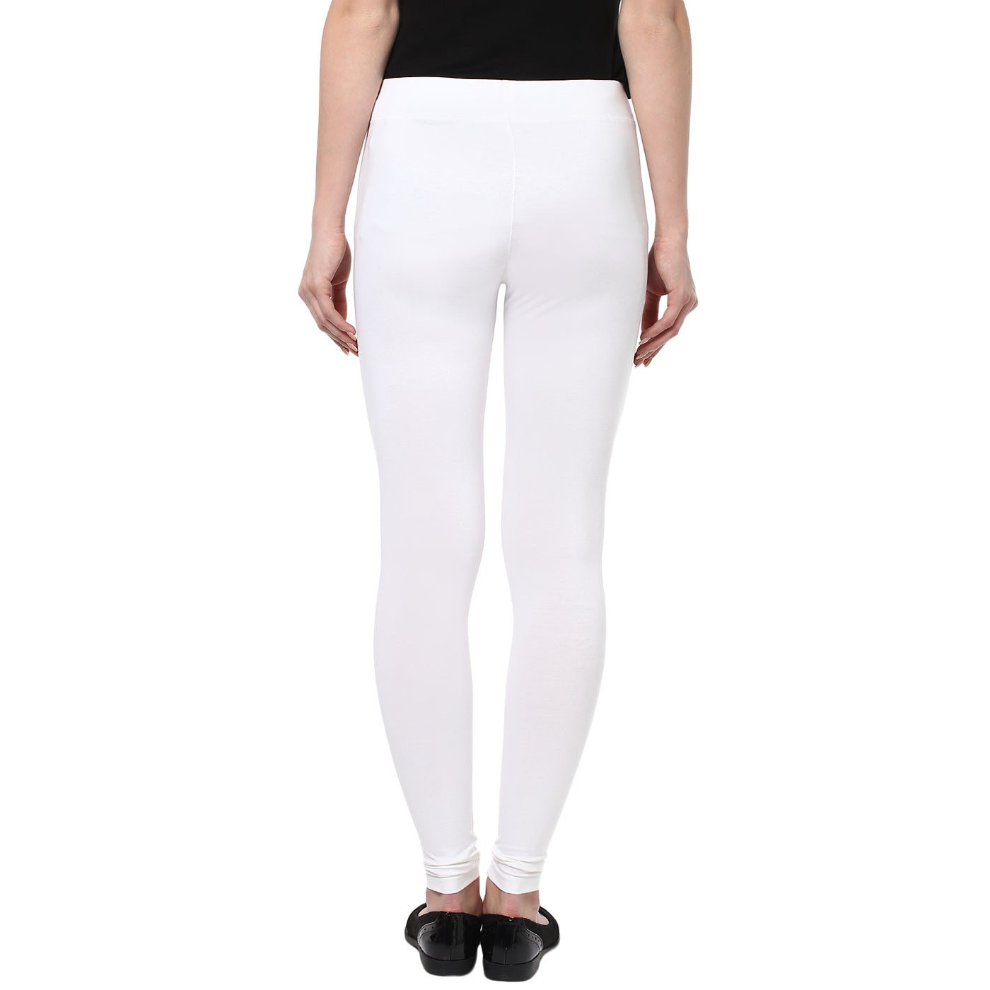 White Solid Legging-Women Jeans-Crimsoune Club