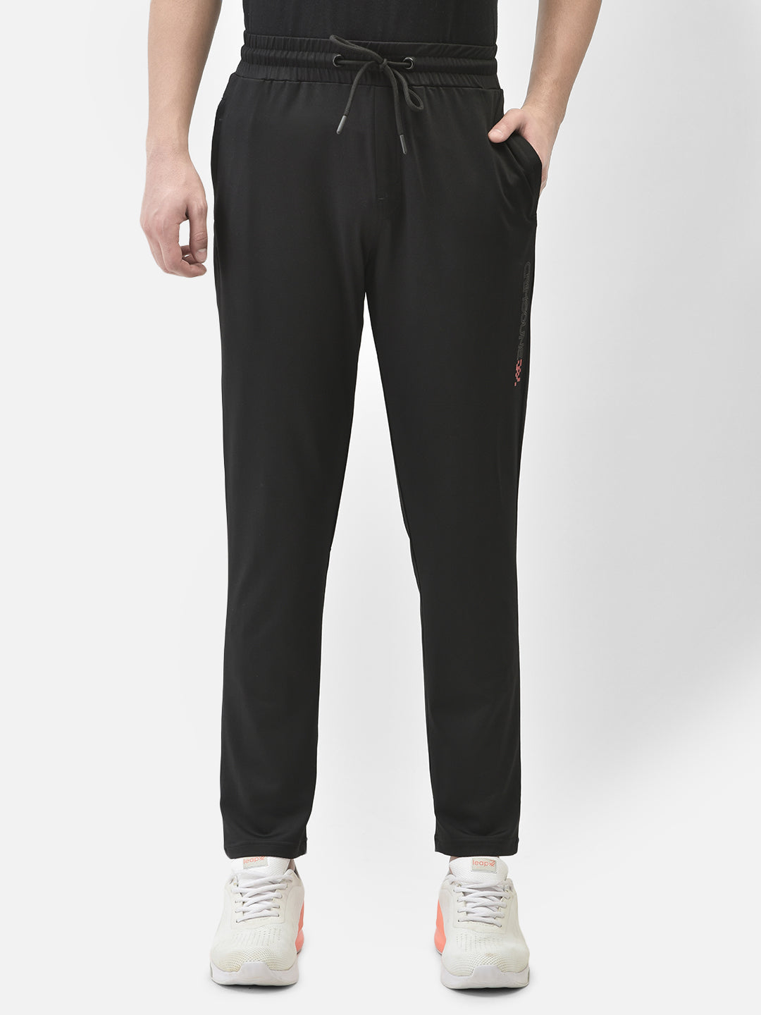 Black Track Pants-Men Track Pants-Crimsoune Club