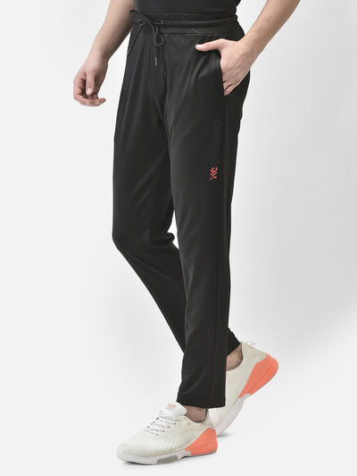 Black Track Pants-Men Track Pants-Crimsoune Club