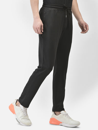 Black Track Pants-Men Track Pants-Crimsoune Club