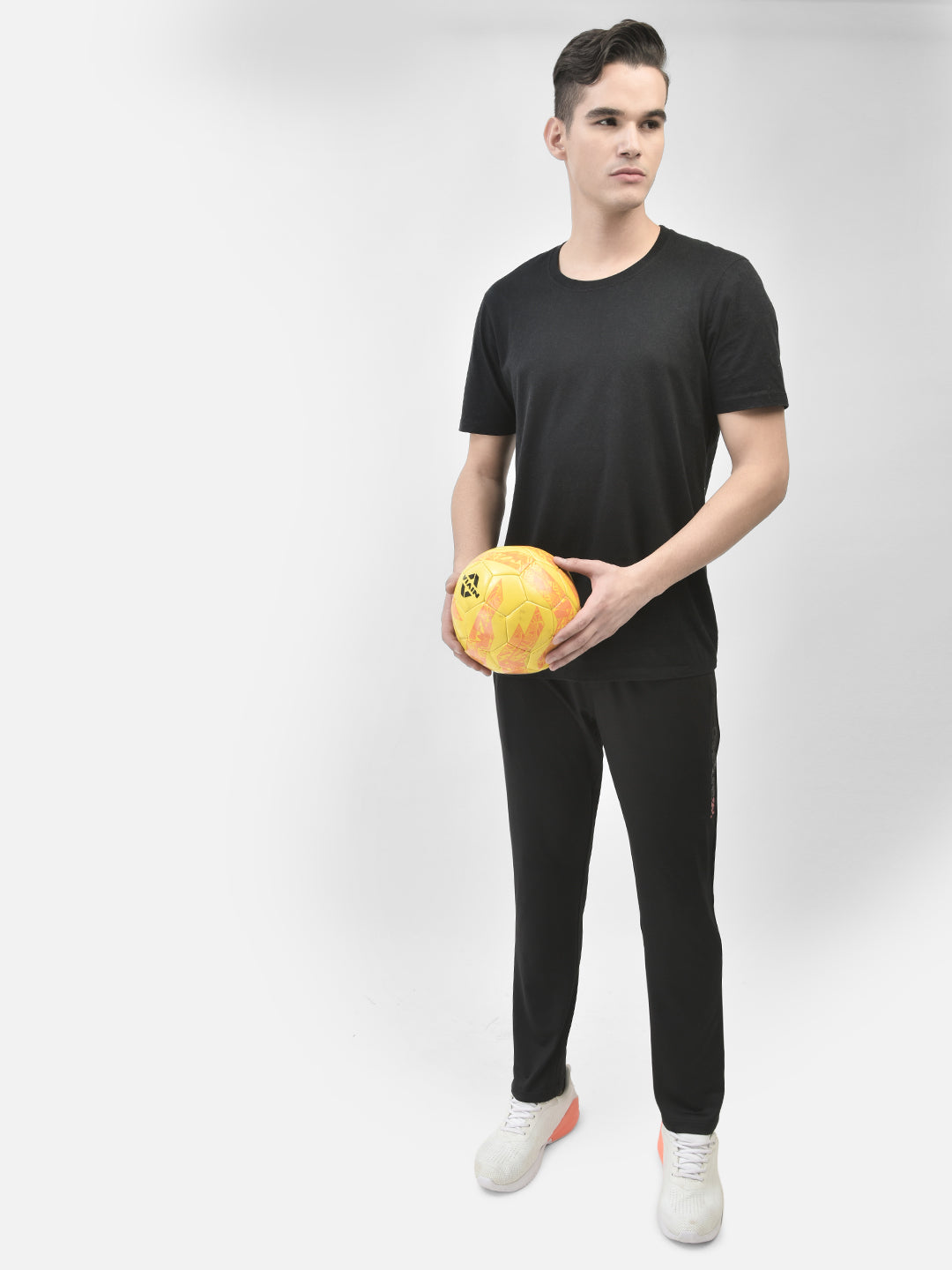 Black Track Pants-Men Track Pants-Crimsoune Club