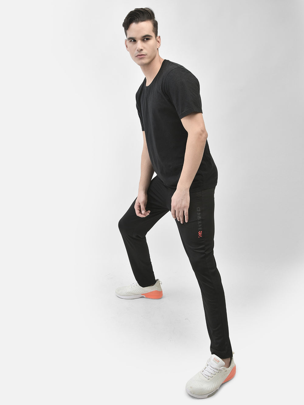 Black Track Pants-Men Track Pants-Crimsoune Club