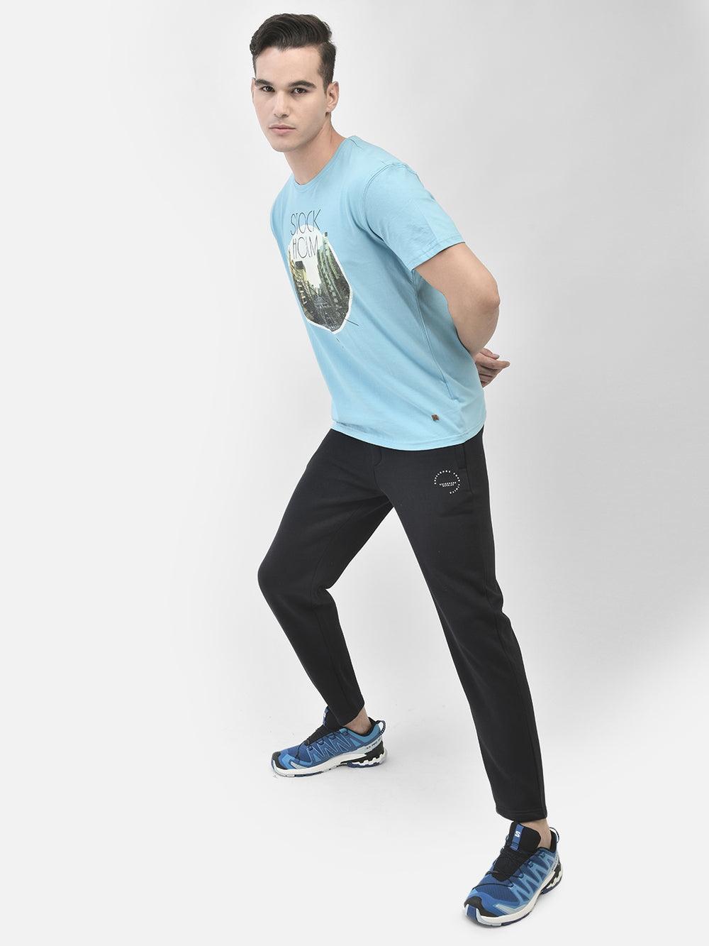 Navy Blue Track Pants-Men Track Pants-Crimsoune Club