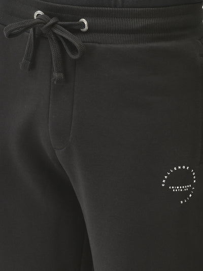 Black Track Pants-Men Track Pants-Crimsoune Club