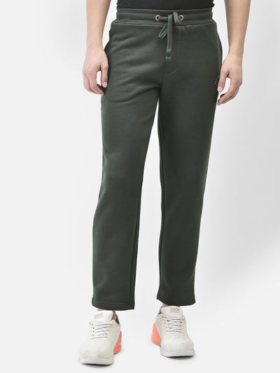 Olive Track Pants-Men Track Pants-Crimsoune Club