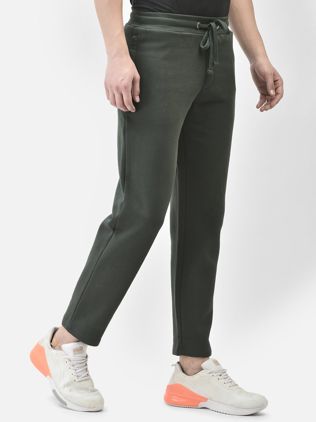 Olive Track Pants-Men Track Pants-Crimsoune Club