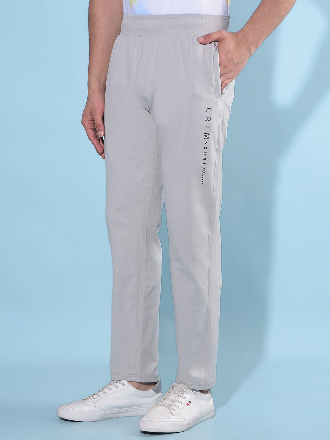 Grey Trackpants-Men Trackpants-Crimsoune Club