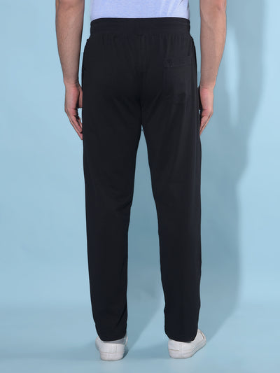 Black Trackpants-Men Trackpants-Crimsoune Club