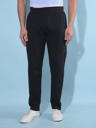 Black Trackpants-Men Trackpants-Crimsoune Club