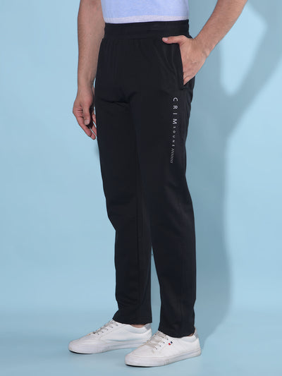 Black Trackpants-Men Trackpants-Crimsoune Club