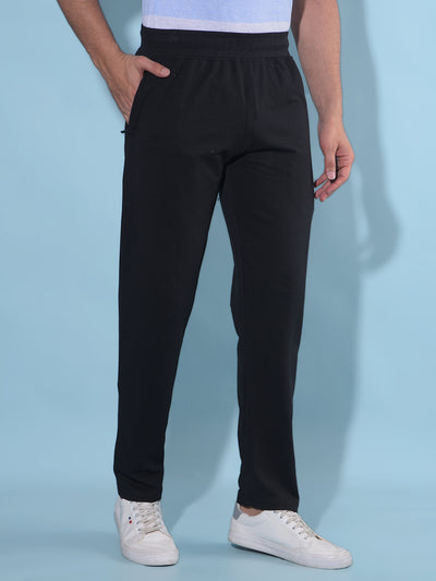 Black Trackpants-Men Trackpants-Crimsoune Club