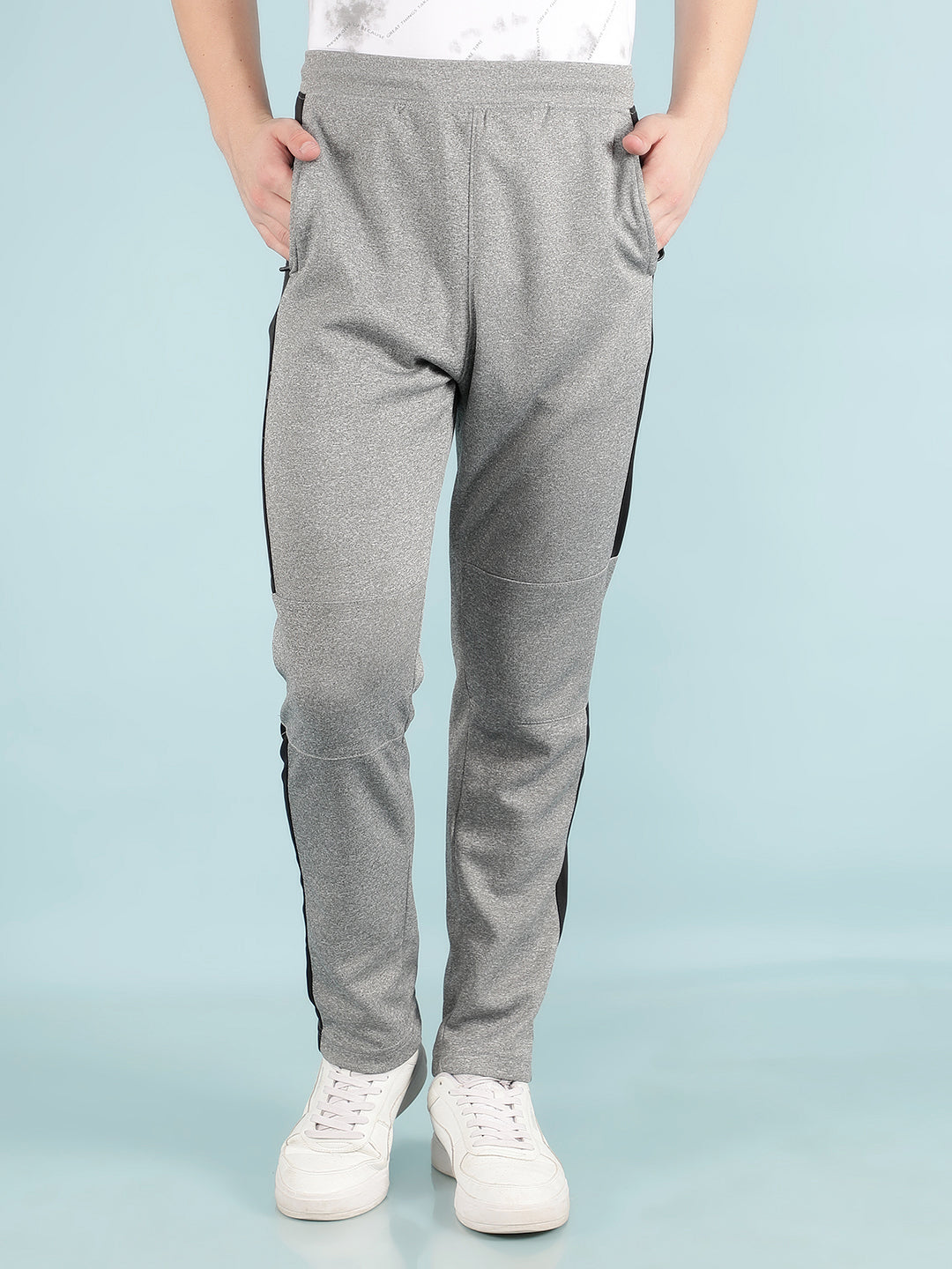 Grey Trackpants-Men Trackpants-Crimsoune Club