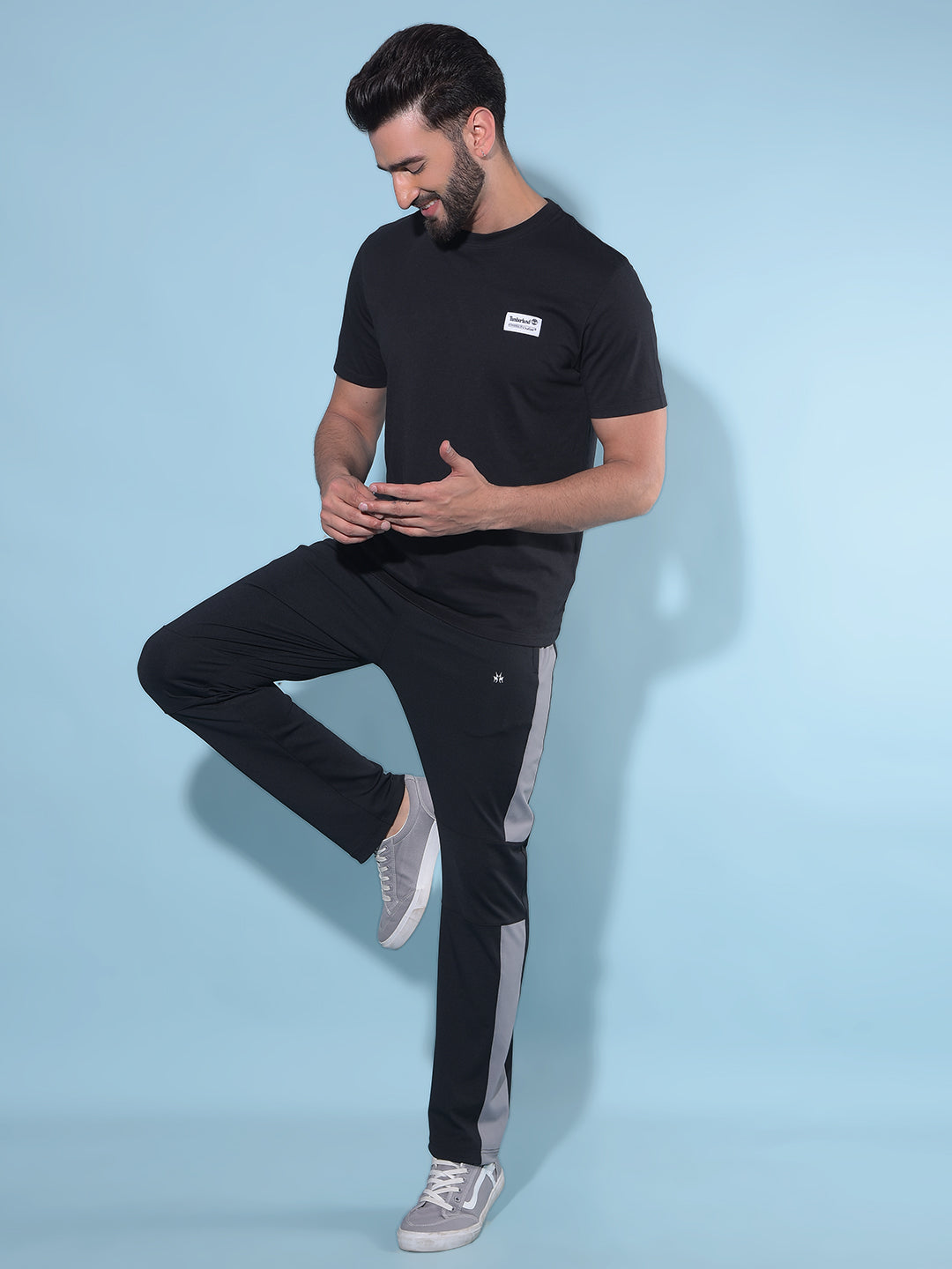 Black Trackpants-Men Trackpants-Crimsoune Club