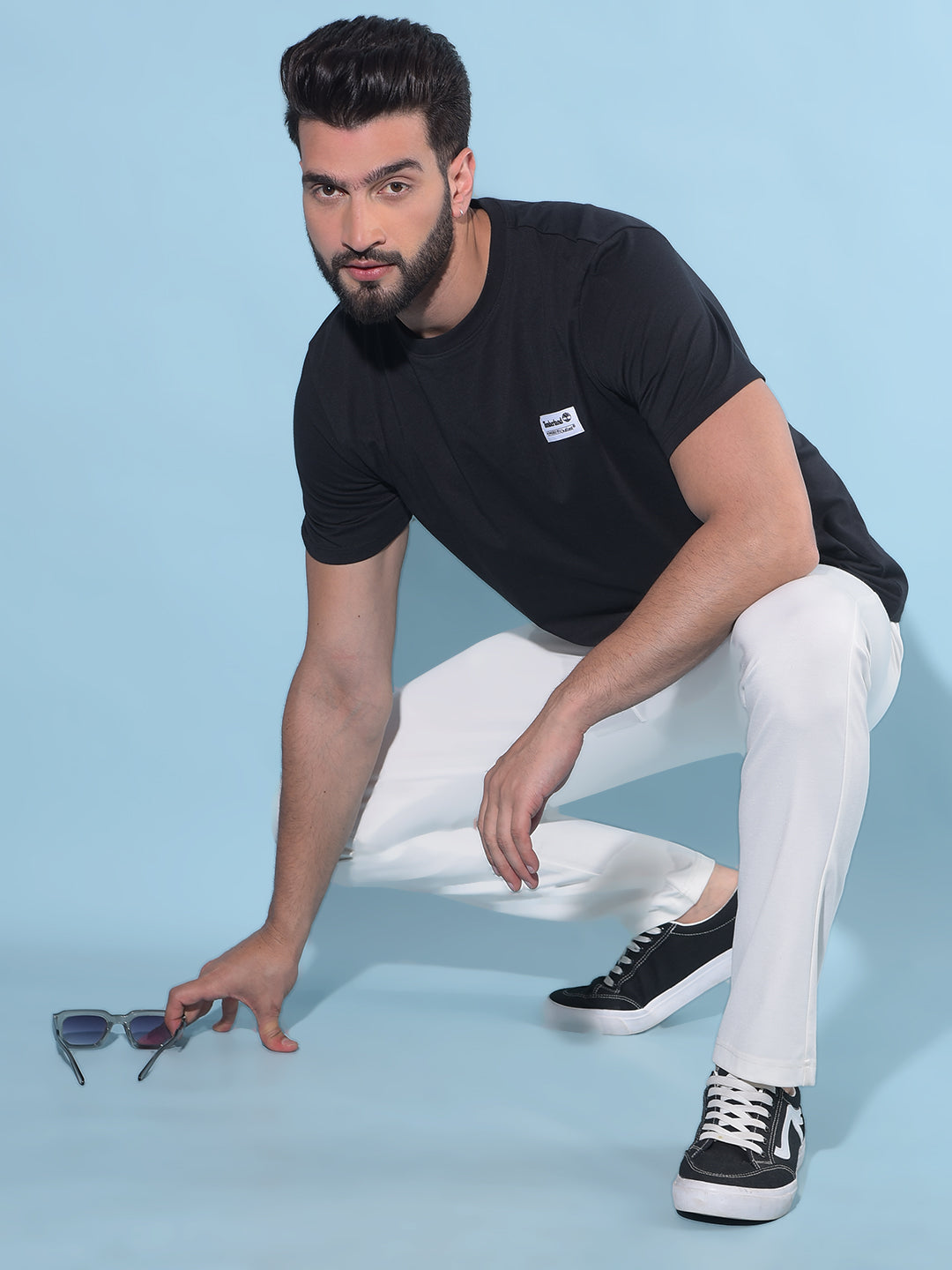 Black Trackpants-Men Trackpants-Crimsoune Club