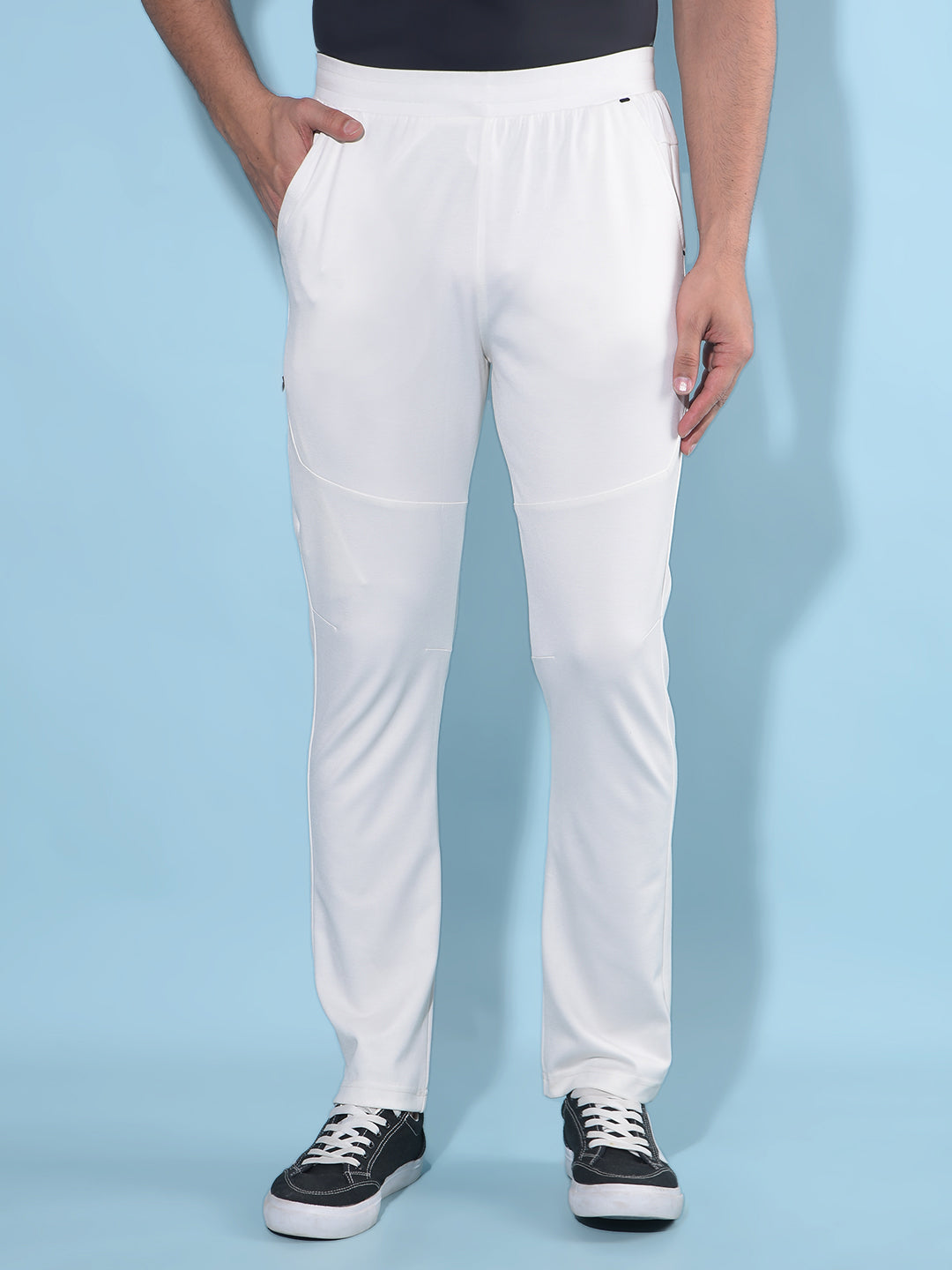 White Trackpants-Men Trackpants-Crimsoune Club