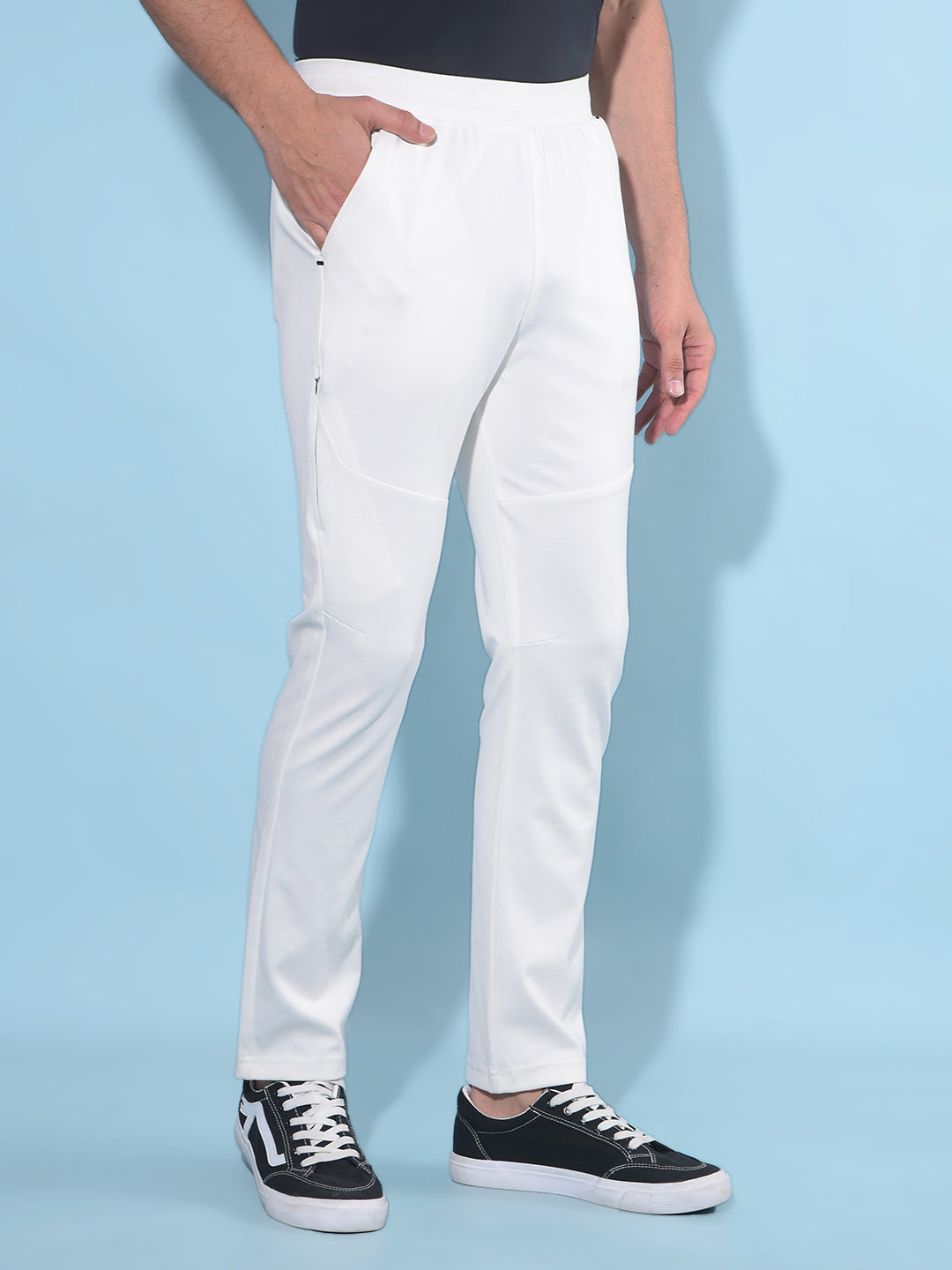 White Trackpants-Men Trackpants-Crimsoune Club