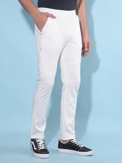 White Trackpants-Men Trackpants-Crimsoune Club