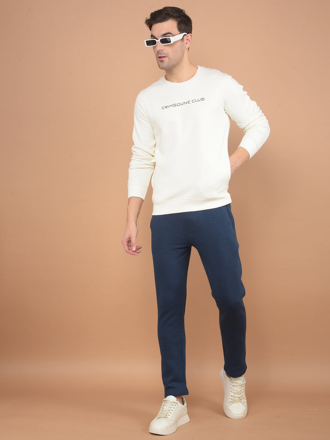 Blue Trackpants-Men Trackpants-Crimsoune Club