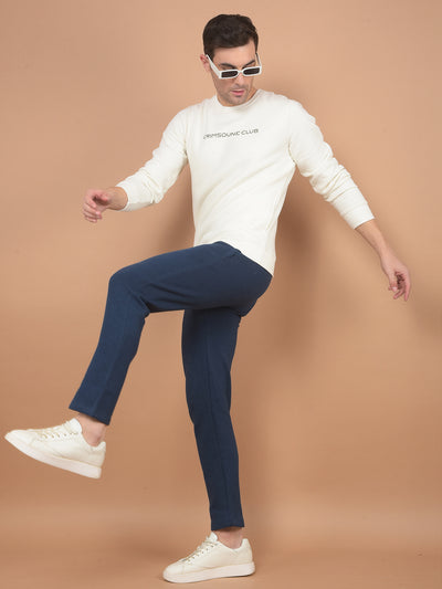 Blue Trackpants-Men Trackpants-Crimsoune Club