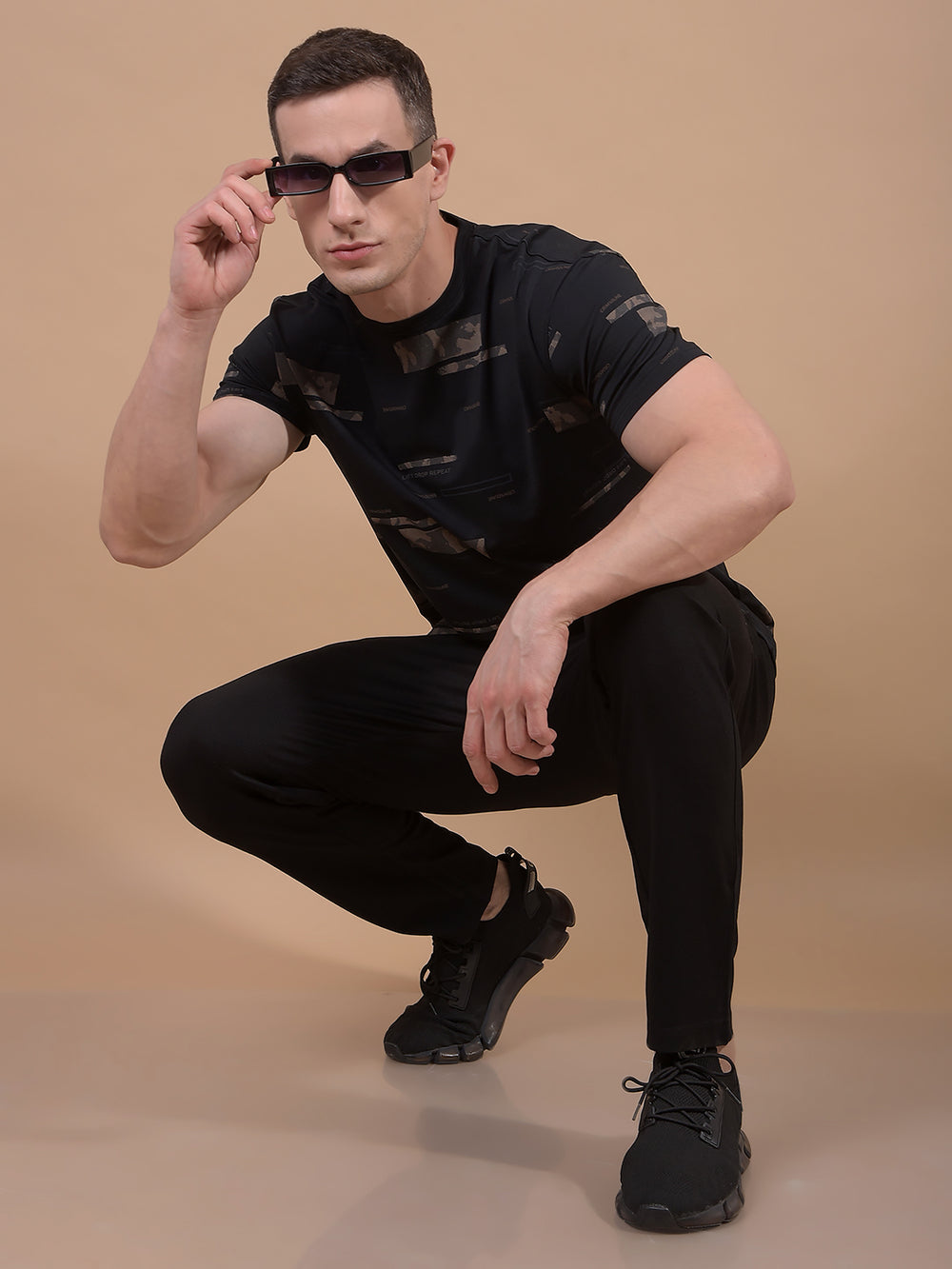 Black Trackpants-Men Trackpants-Crimsoune Club
