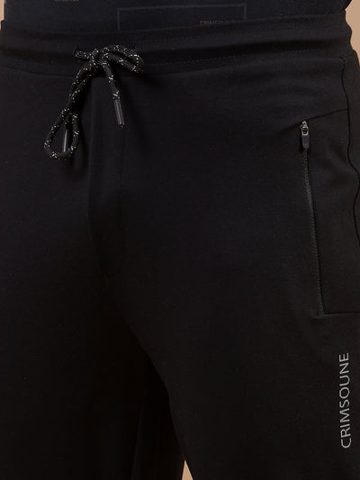 Black Trackpants-Men Trackpants-Crimsoune Club