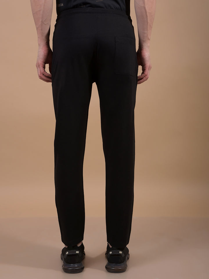 Black Trackpants-Men Trackpants-Crimsoune Club